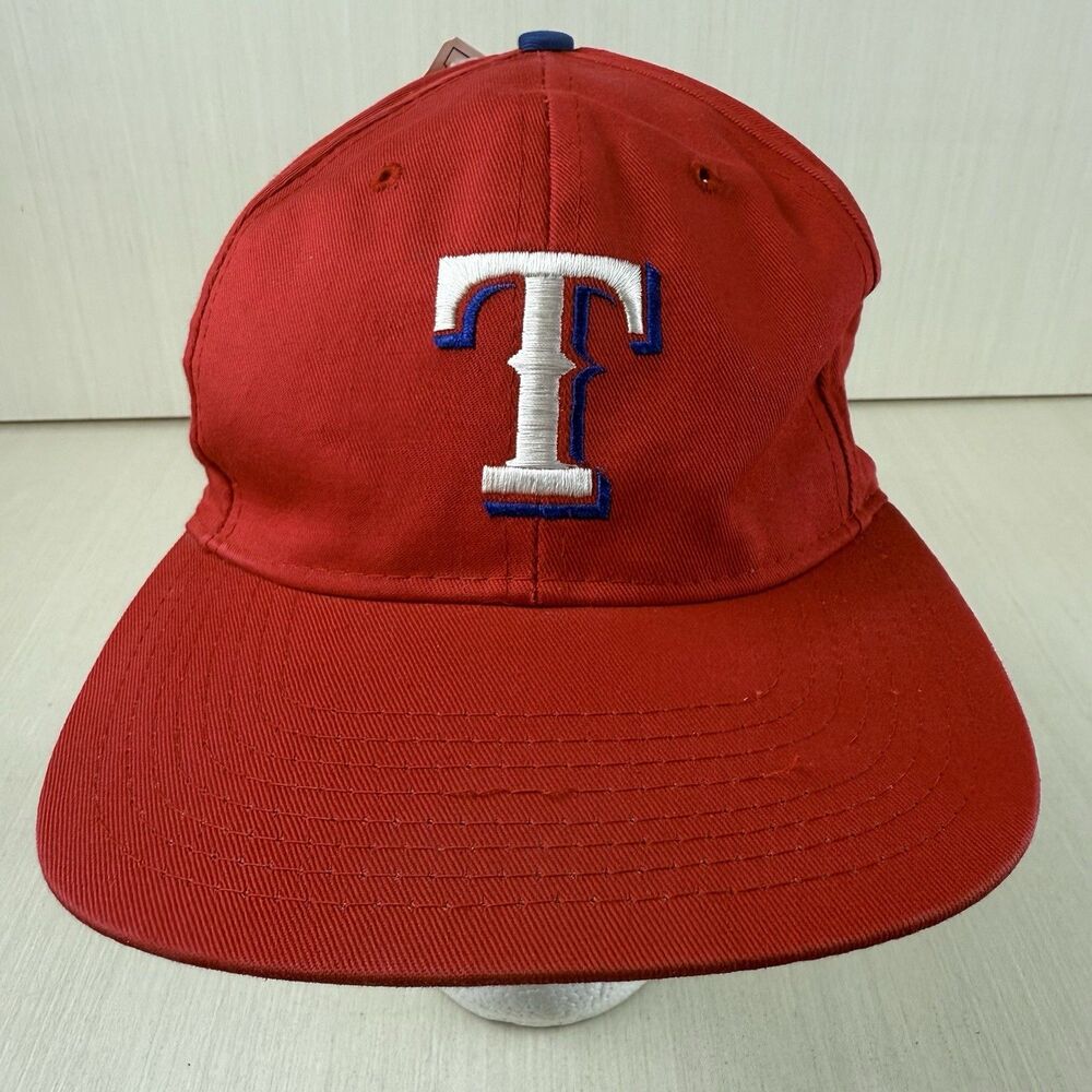 Texas Rangers Baseball Cap Red Embroidered T MLB Genuine Merchandise Hat
